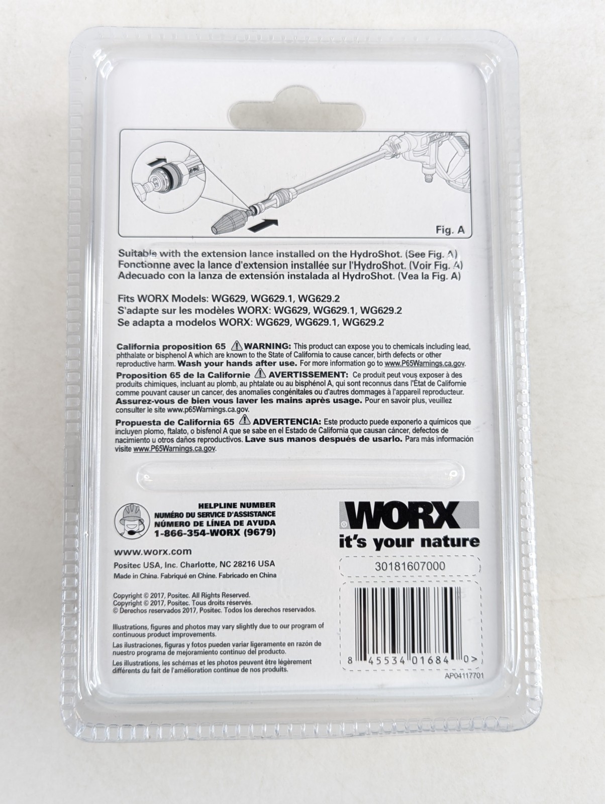 WORX Hydroshot Turbo Nozzle WA4037 Accessory for Portable Pressure Cleaner -NEW