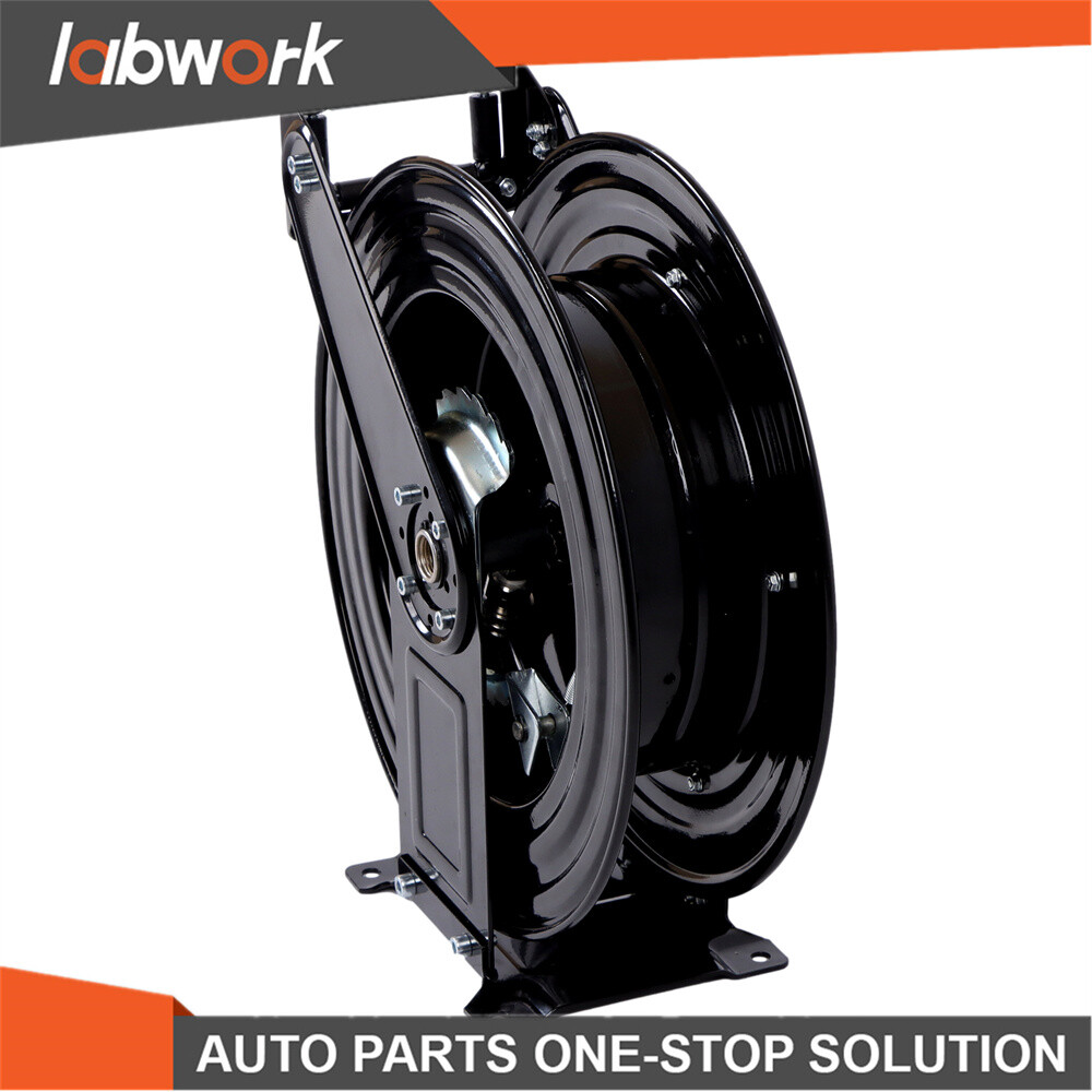 3/8″ X 50 FT Auto-Retractable High Pressure Washer Hose Reel For Water/Air/Oil