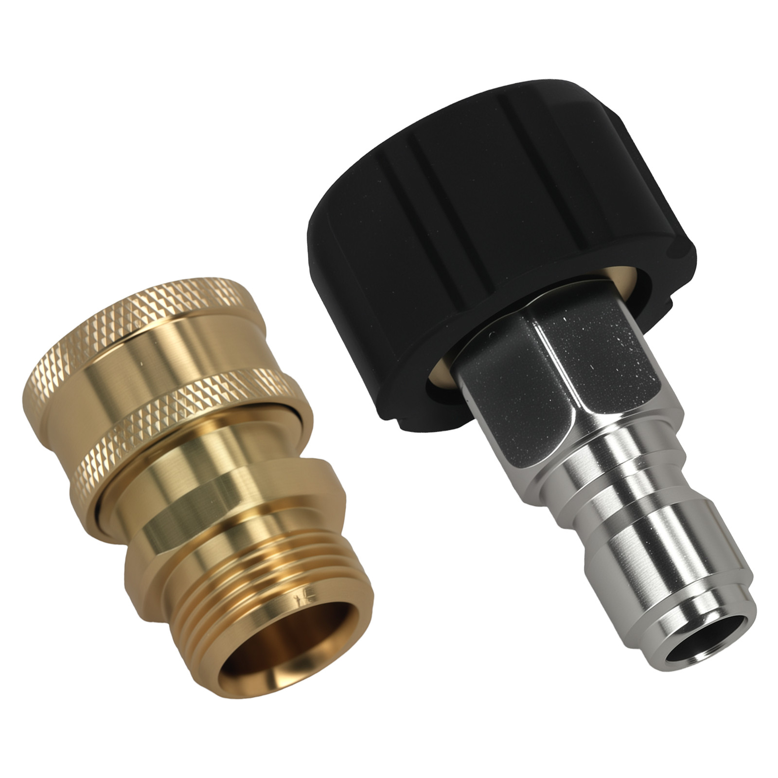 M22-15mm to 3/8″ Quick Connect Pressure Washer Fitting 5000PSI Brass Stainless
