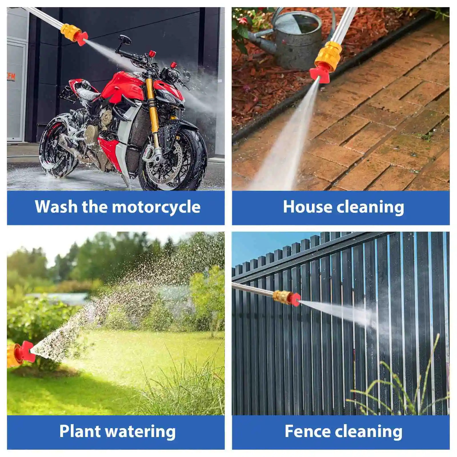 50Bar Cordless High Pressure Washing Lever Spray Gun…