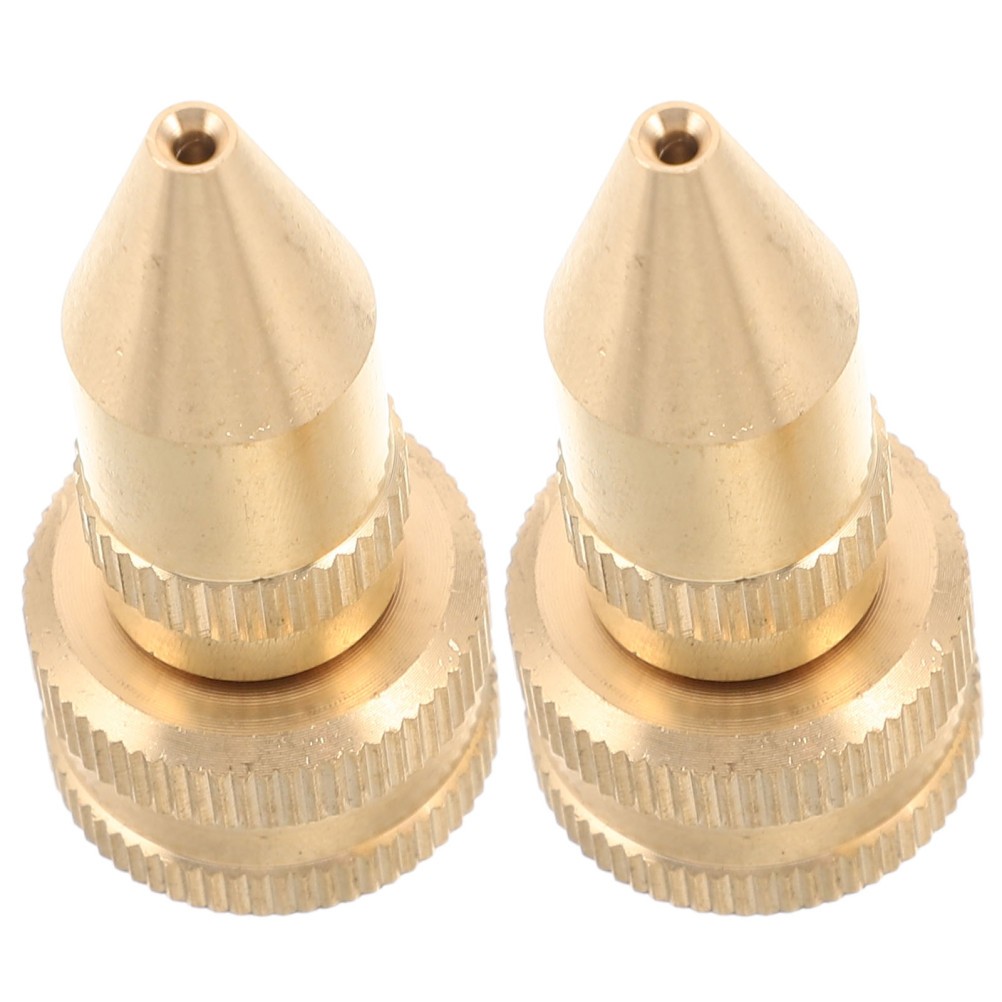 2Pcs Durable Brass Spray Nozzle Replacement for Garden Pump Sprayer Gold