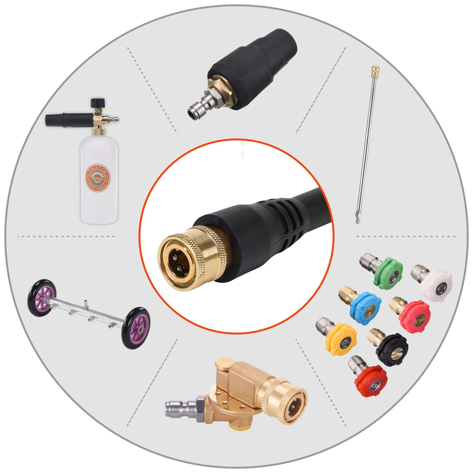 Pressure Washer Gun Replacement with Extension Wand Kit Power Washing Trigger