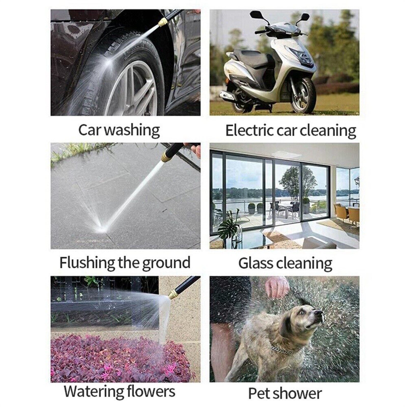 High Pressure Water Spray Gun Metal Brass Nozzle Car Garden Lawn Wash Hose Pipe
