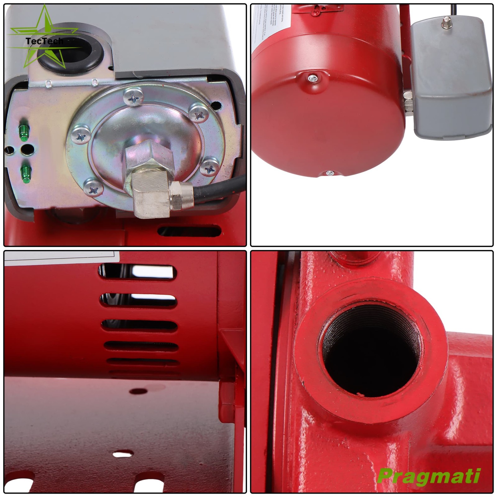 1 HP 23 GPM Dual Voltage Red 115/230 Volt Cast Iron Shallow Well Jet Pump 602208