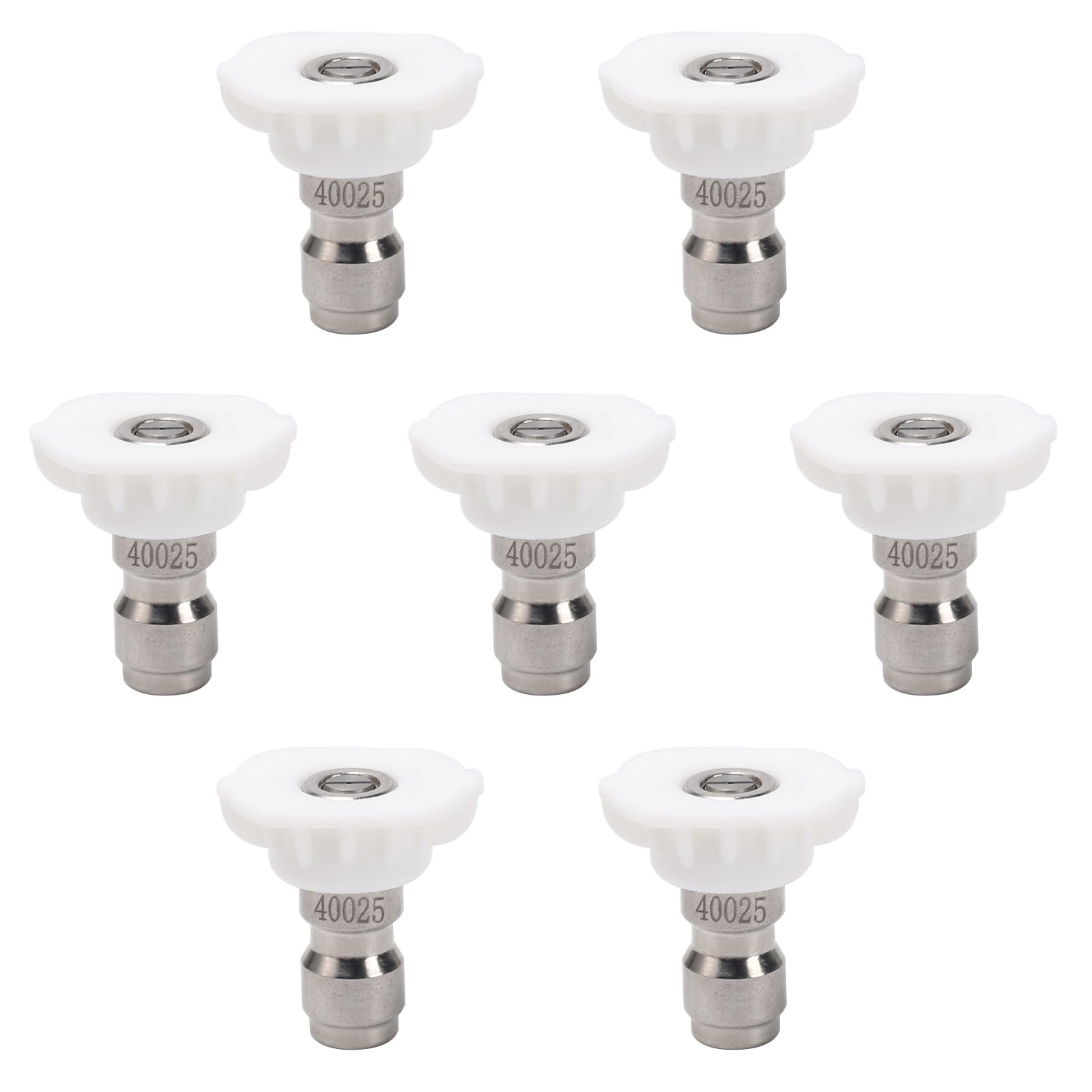 7 PCS Pressure Washer Tips Power Nozzle 40 Degree White 1/4 Inch 4000 PSI