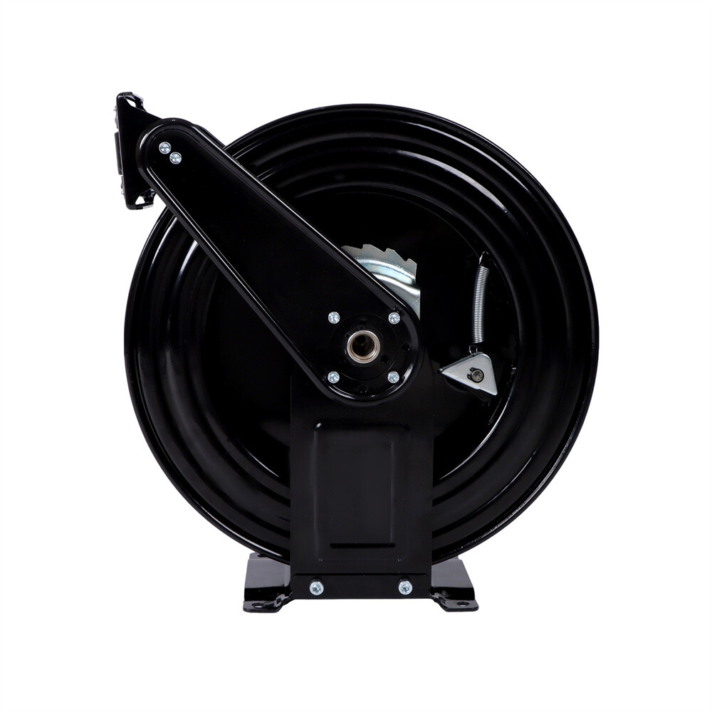 50FT x 3/8″ Heavy Duty Steel Power Washer Hose Reel Dual Arm Auto-Retractable