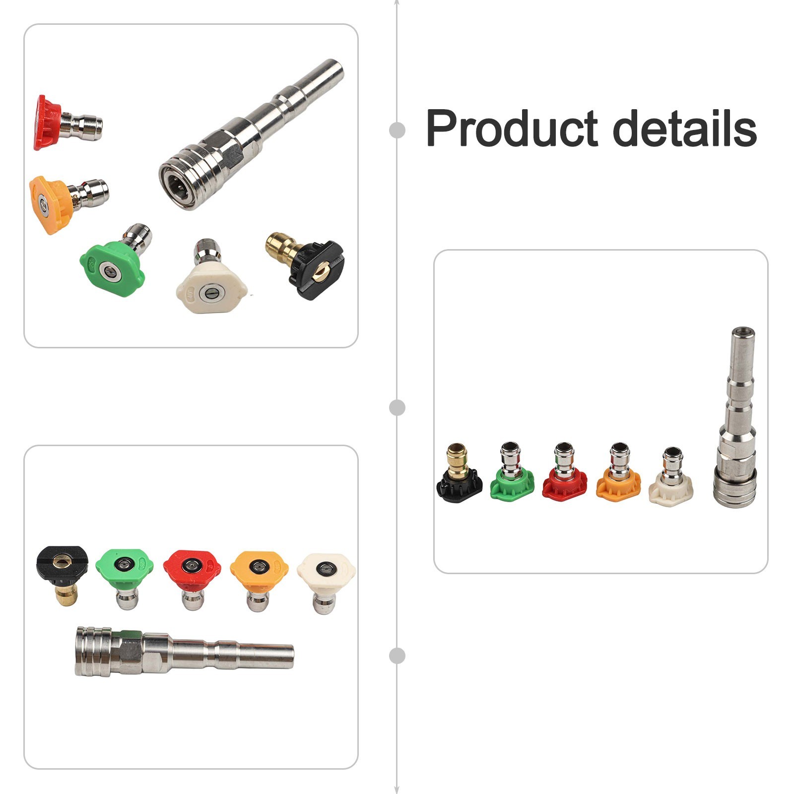 14 Inch Stainless Steel Connector for Pressure Washers Designed for Durability