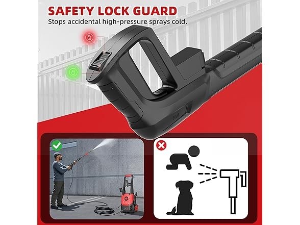 Paporia 2.5 Max GPM Electric Pressure Washer w/Foam Cannon, 20FT Hose -FAST SHP
