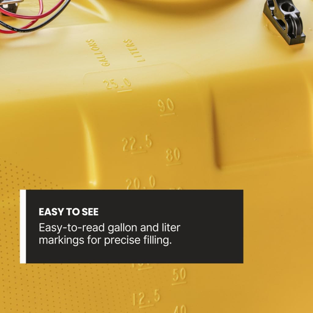 25 Gallon Gold Spot Sprayer | Prime Pump (60 PSI) | 2.2 GPM 12V Diaphragm | Delu