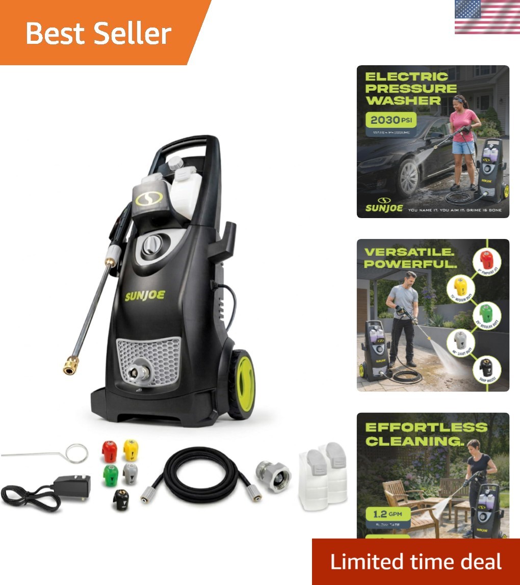 Pressure Washer, Electric Power Washer, Heavy-Duty Portable Cleaning & Washin…