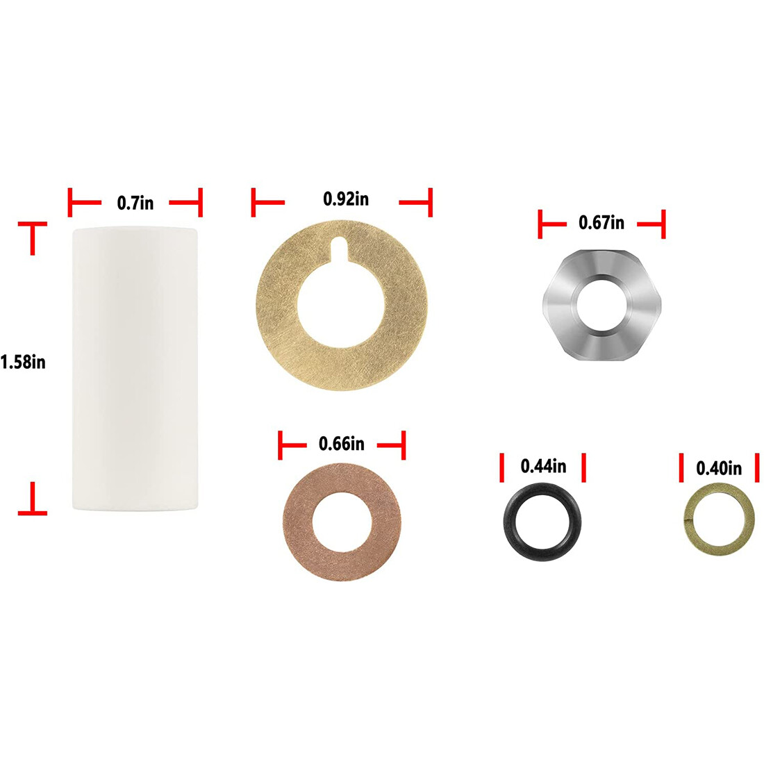 Ceramic Plunger Repair Kit AR2546 For Annovi Reverberi RK RKA RKV XRV 18mm Pumps