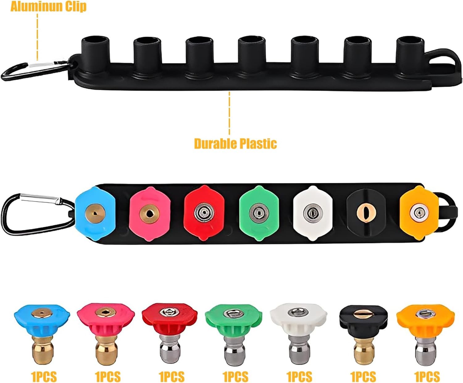 Pressure Washer Tips Set Of 7 Pressure Washer Nozzle Tips With Nozzle Holder 1/4