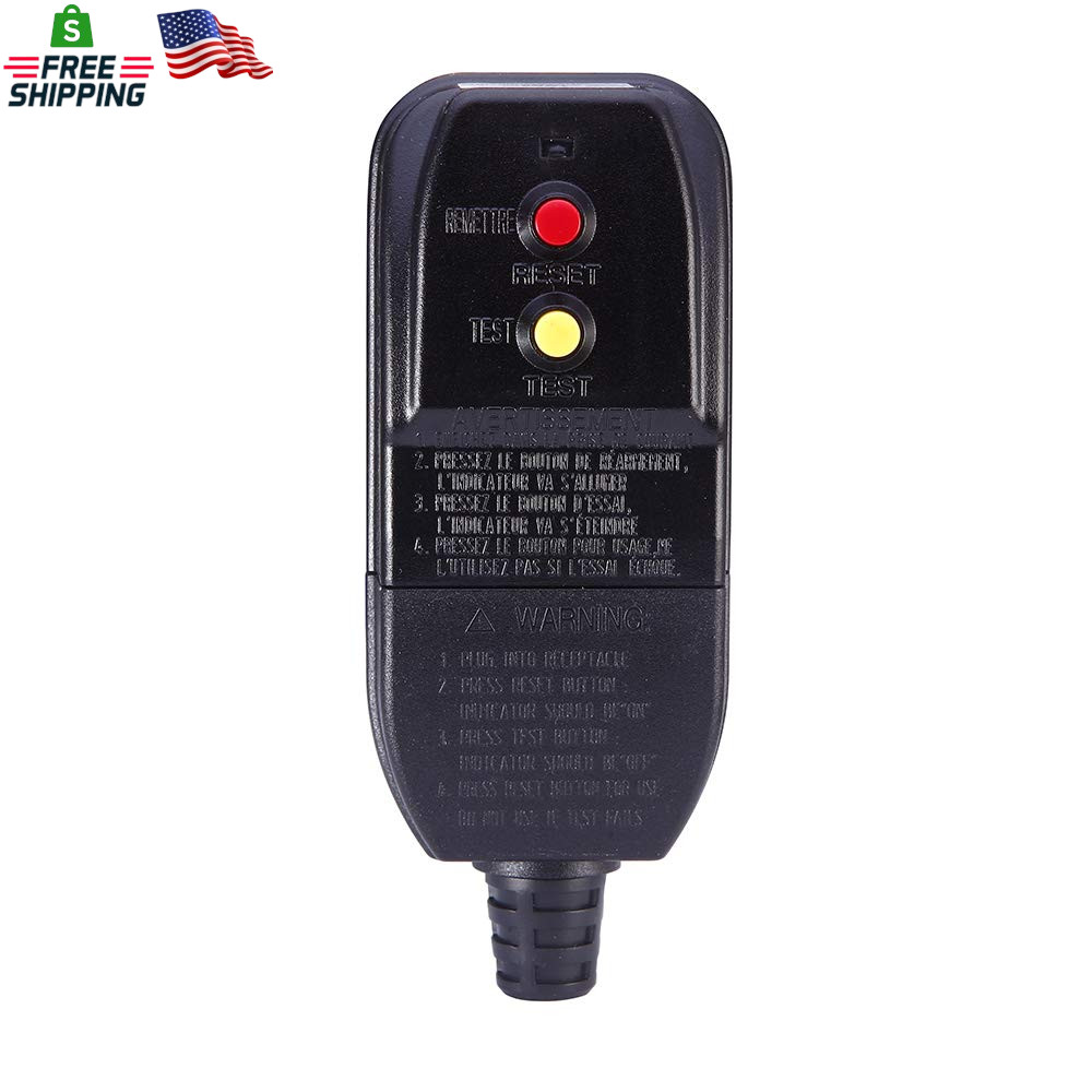Replacement GFCI Plug for Pressure Washer Pool Pump 15Amp 3 Prong Circuit Breake