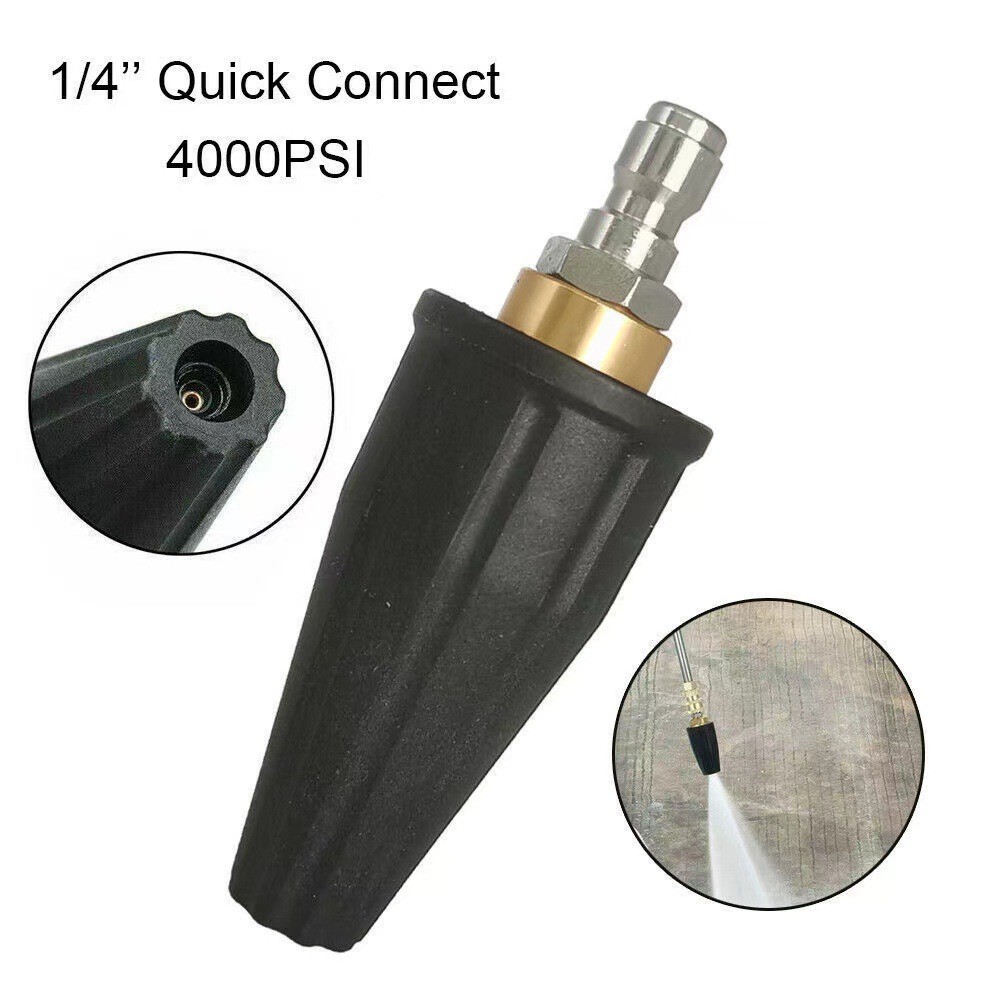1/4″ High Pressure Washer Rotating Turbo Nozzle Spray Tip 4.0 GPM 4000PSI Quick