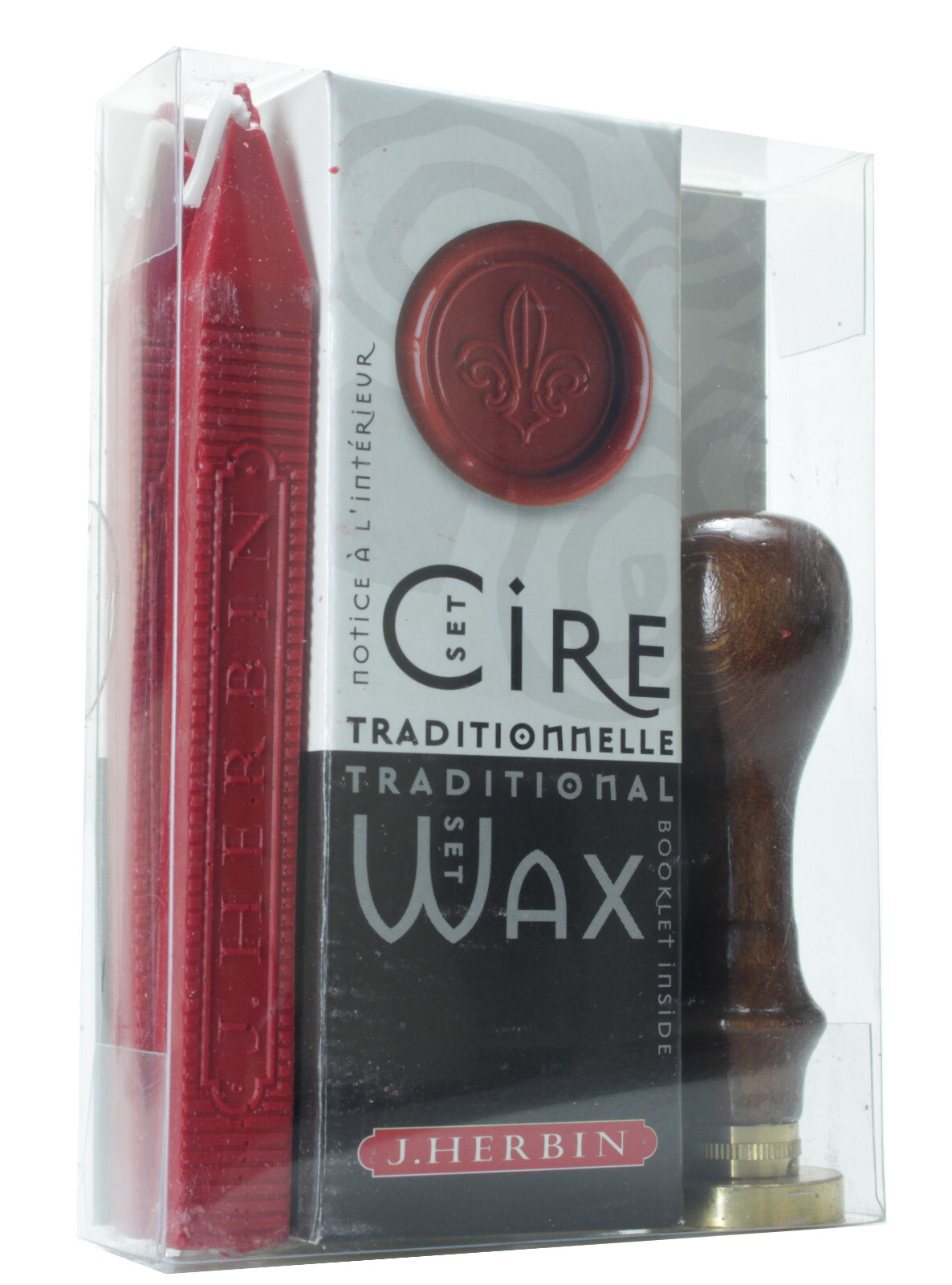 J.Herbin Lily Seal Stamp Set + 2 Traditional Wax (Ref#P-642)
