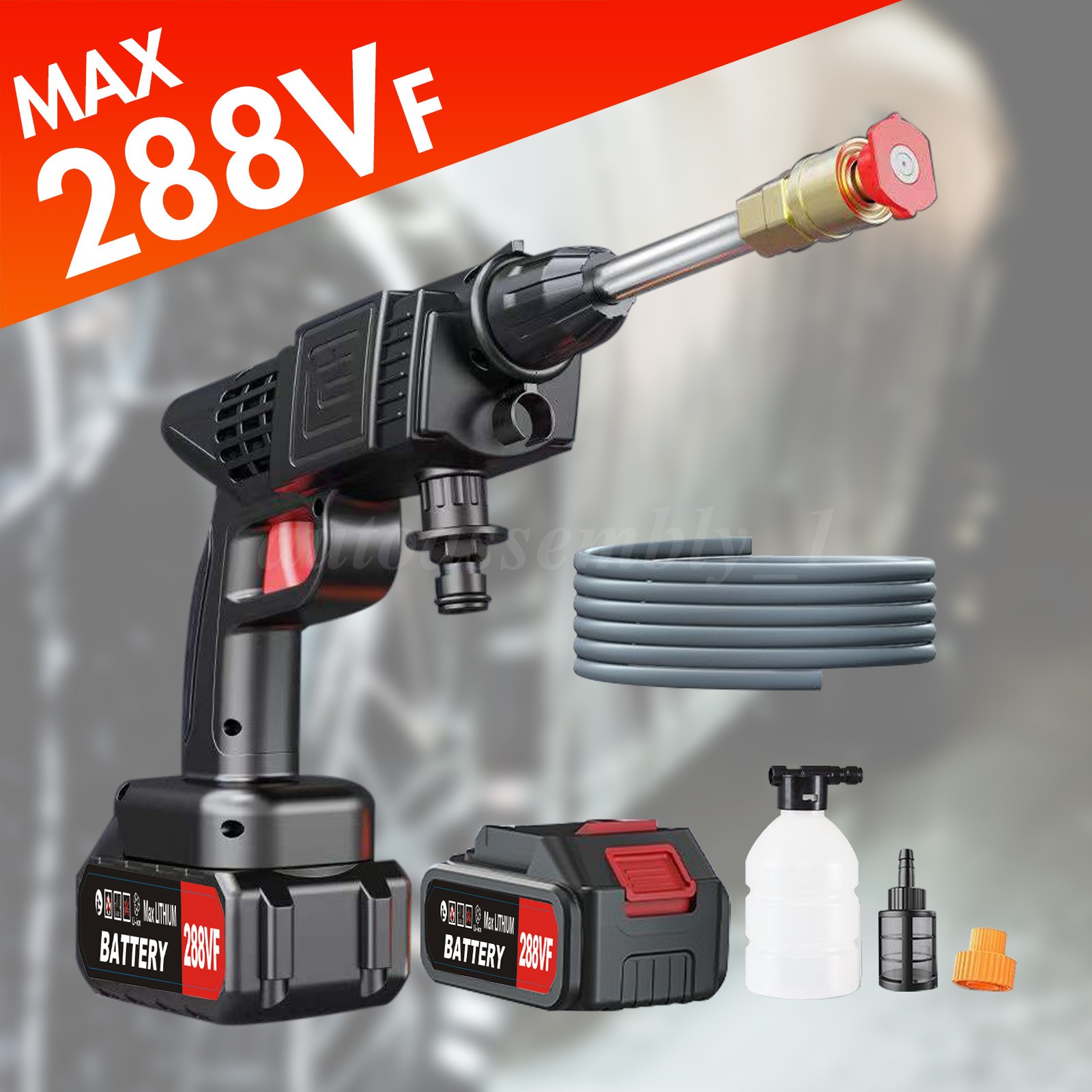 288VF Portable Cordless High Pressure Washer Power Cleaner Kit w/ Storage Case