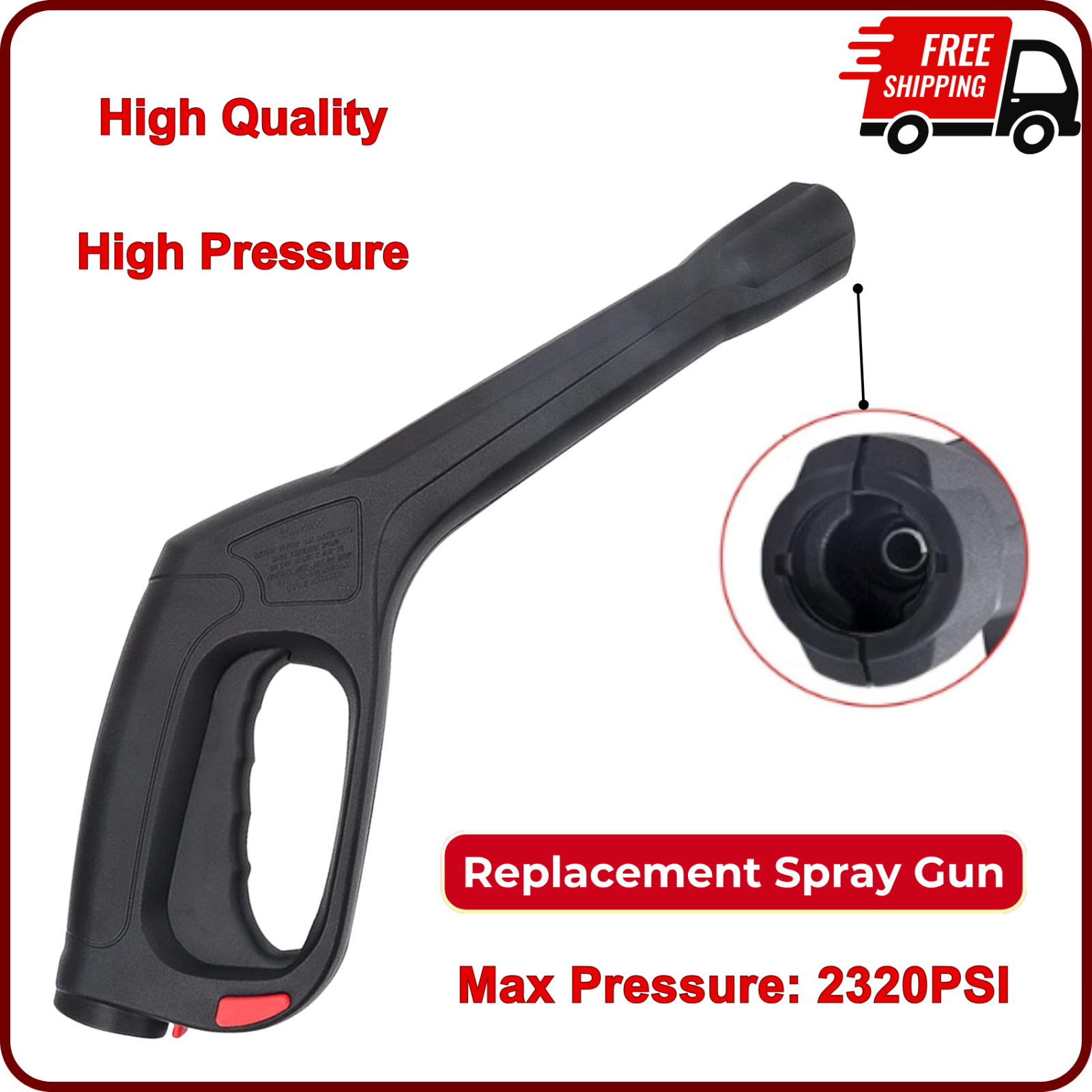 High Pressure Power Washer Water Spray Gun, Replacement Pressure Washer Gun, 1PC