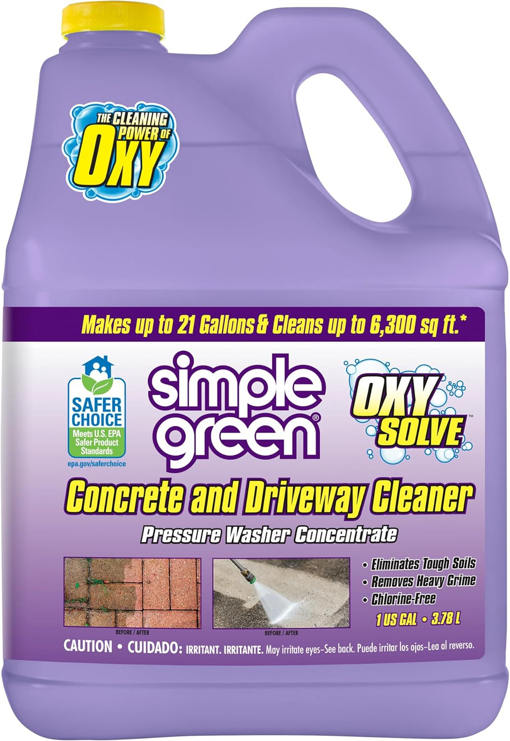 Simple Green Oxy Solve Concrete and Driveway Pressure Washer Cleaner, Purple, Un