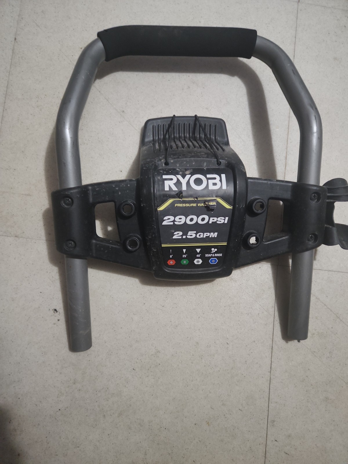 Used Top Handle Assembly for Ryobi 2900 PSI 2.5 GPM Gas Pressure Washer RY802925