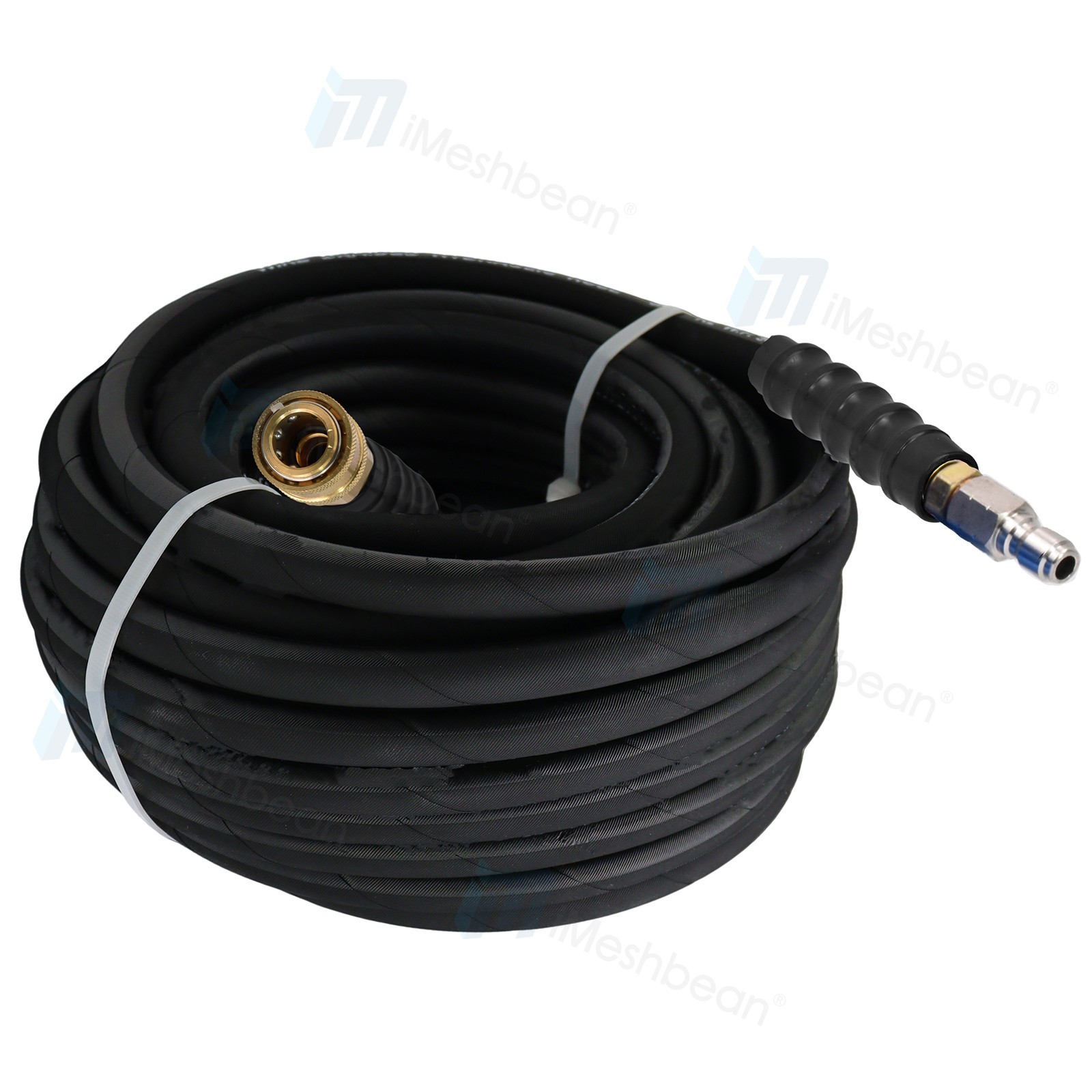 Hot Water Pressure Washer Hose 3/8″ x 50ft 4000 psi Non-Marking One Steel Braid