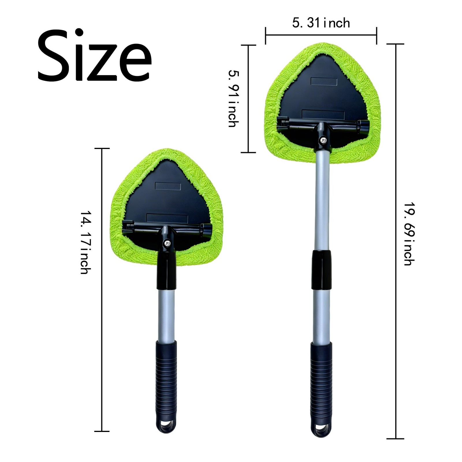 Windshield Cleaning Tool with 4 Microfiber Pads
