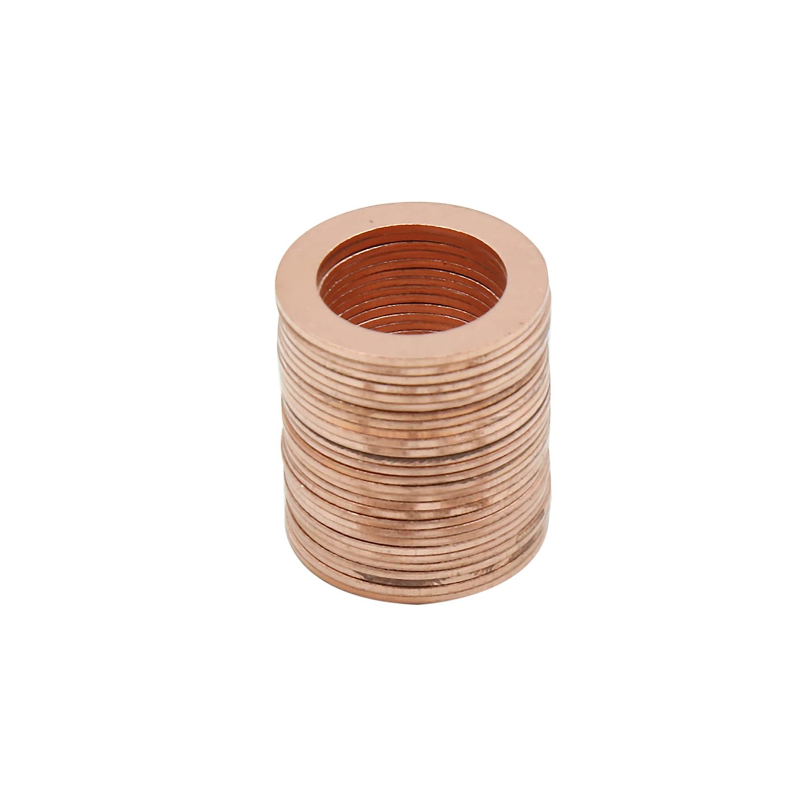 30PCS 17mm Inner Dia Copper Flat Washers, Car Sealing Gaskets, Plate Rings