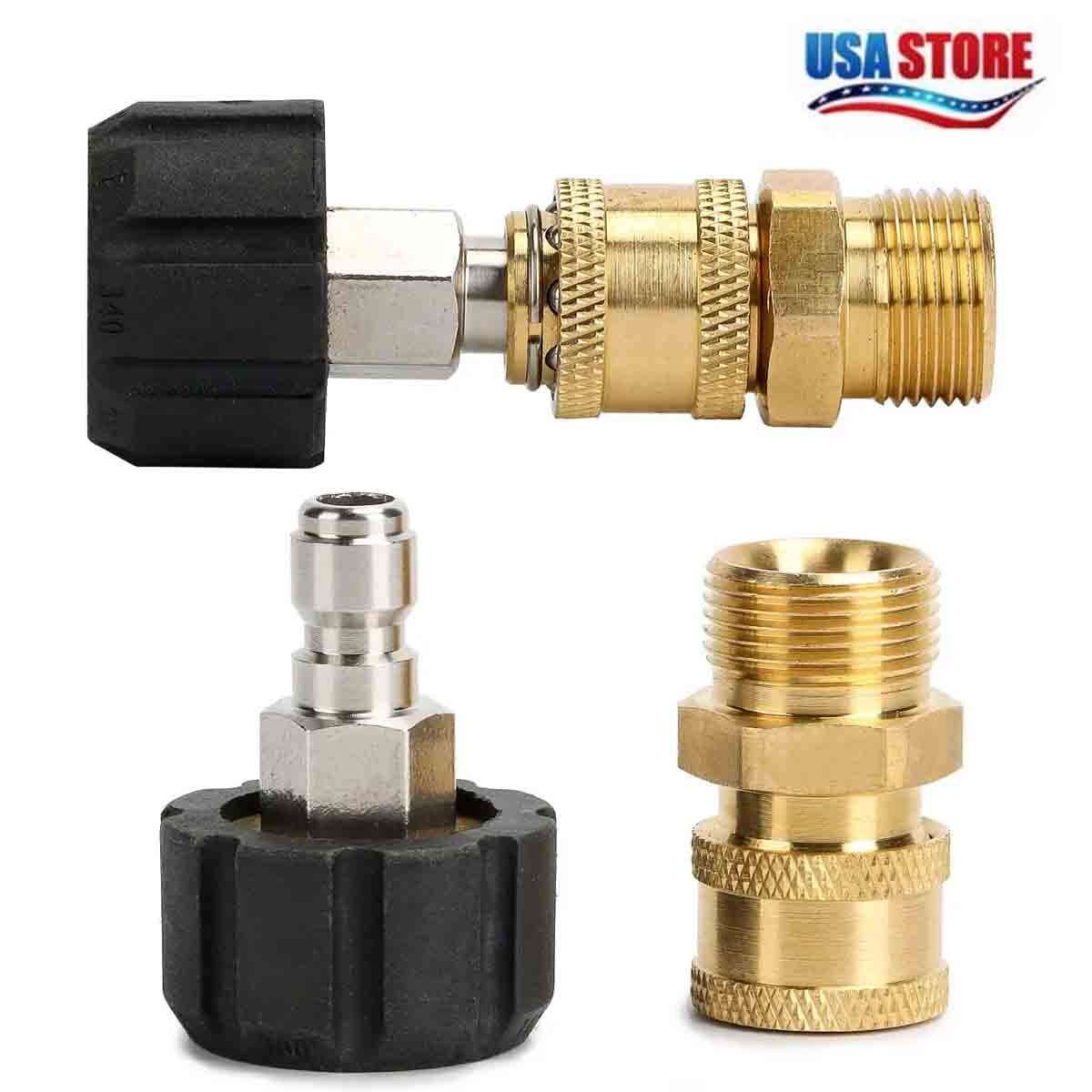 M22-14mm Quick Connect Adapter Female to 1/4”Male Connector for Pressure Washer