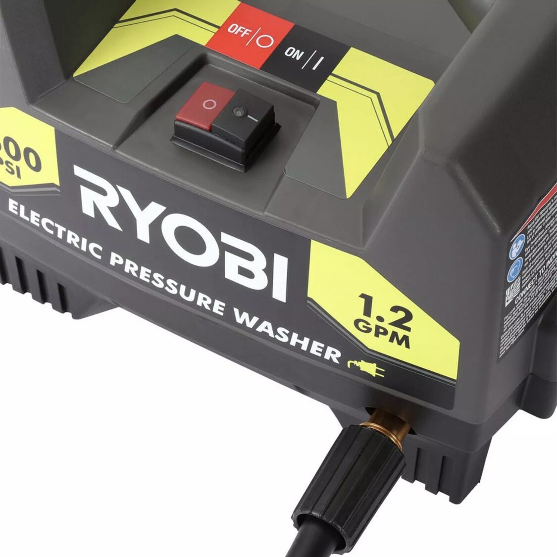 Ryobi RY141612 1600-PSI 1.2-GPM Electric Pressure Washer With 3 Tips