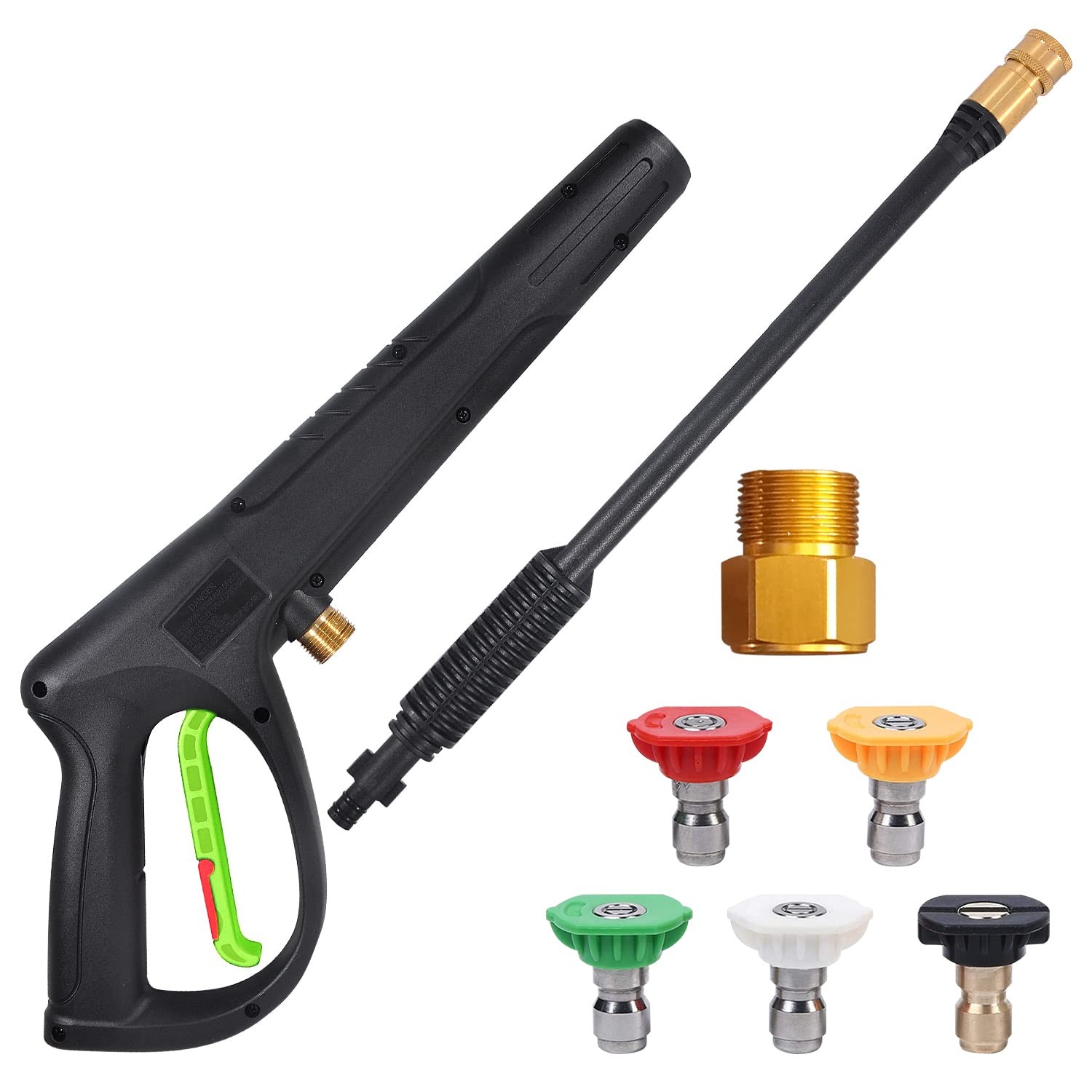 Pressure Washer Gun Extension Wand 5 Spray Nozzle Tips For Ryobi Karcher 5PC