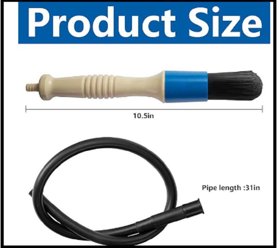 FlowThru Parts Washer Brush Parts Cleaning Brush 31 Inch Long Hose Part Cleaner