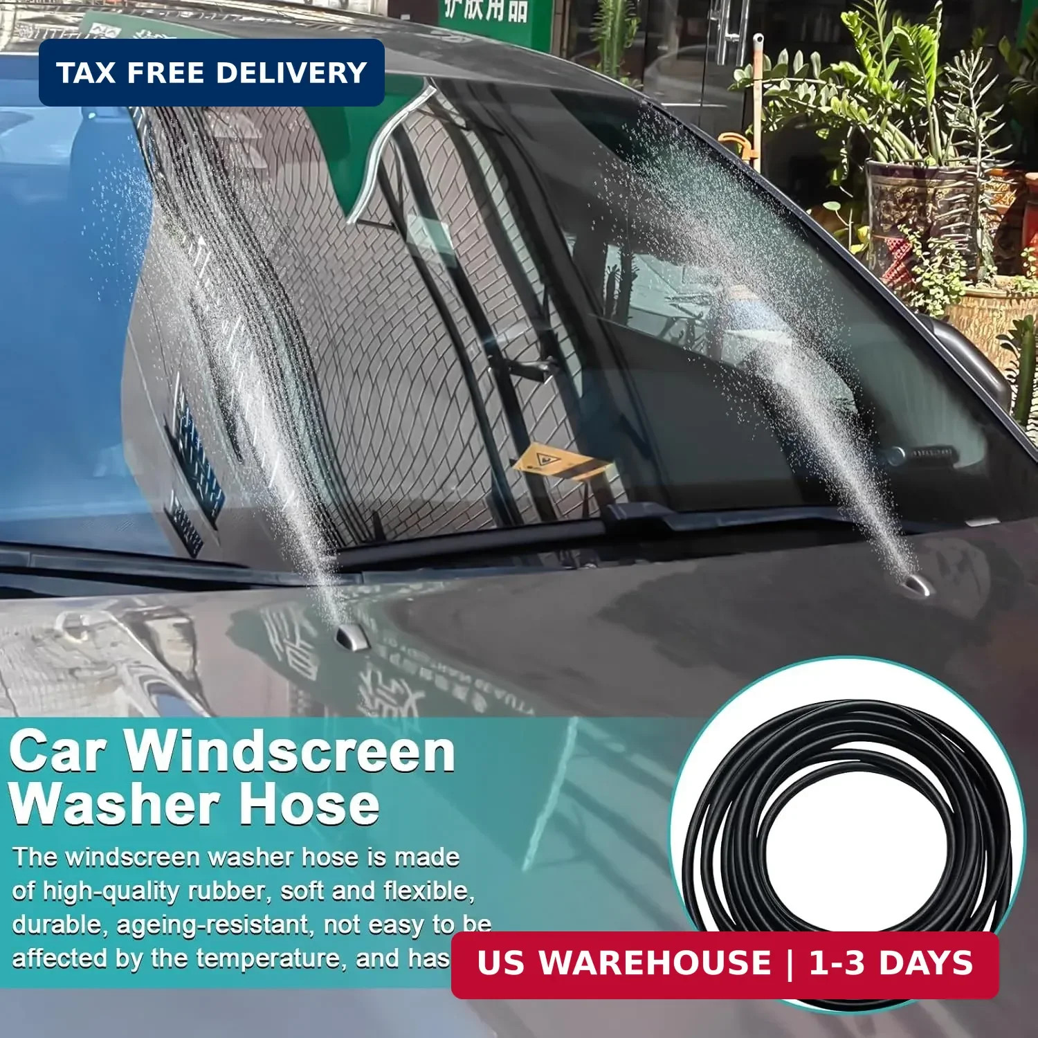 Car Windshield Washer Hose 17 Pcs Windshield Washer Hose Kit 5M Washer Fluid Hos