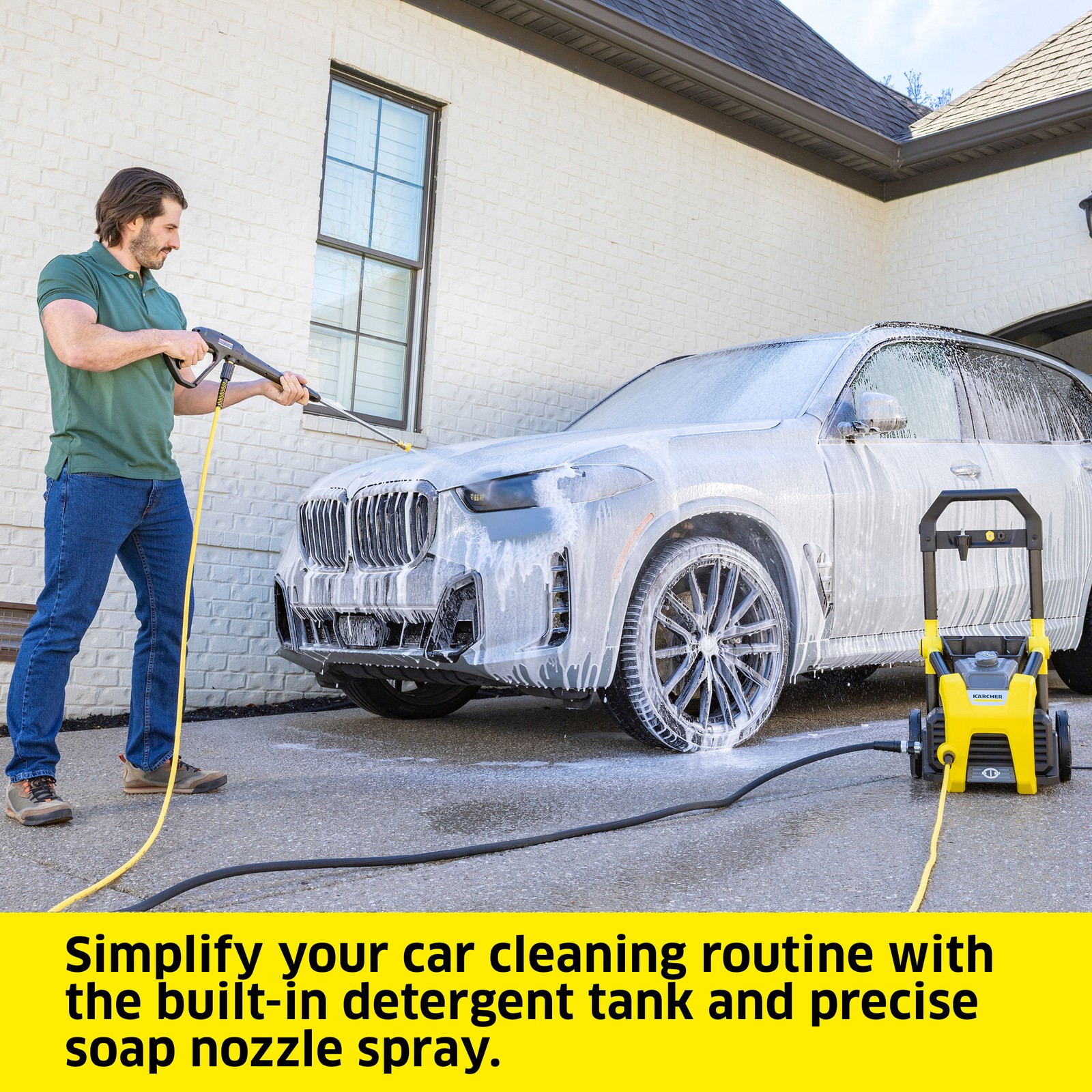Karcher K1900PS 2375 Max PSI Pressure Washer with Onboard Storage, 0.5 Detergent