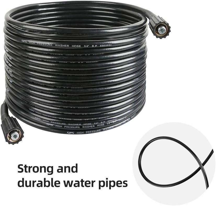 Pressure Washer Hose 50 FT X 1/4 Inch, Replacement Power Washer Hose for Most…