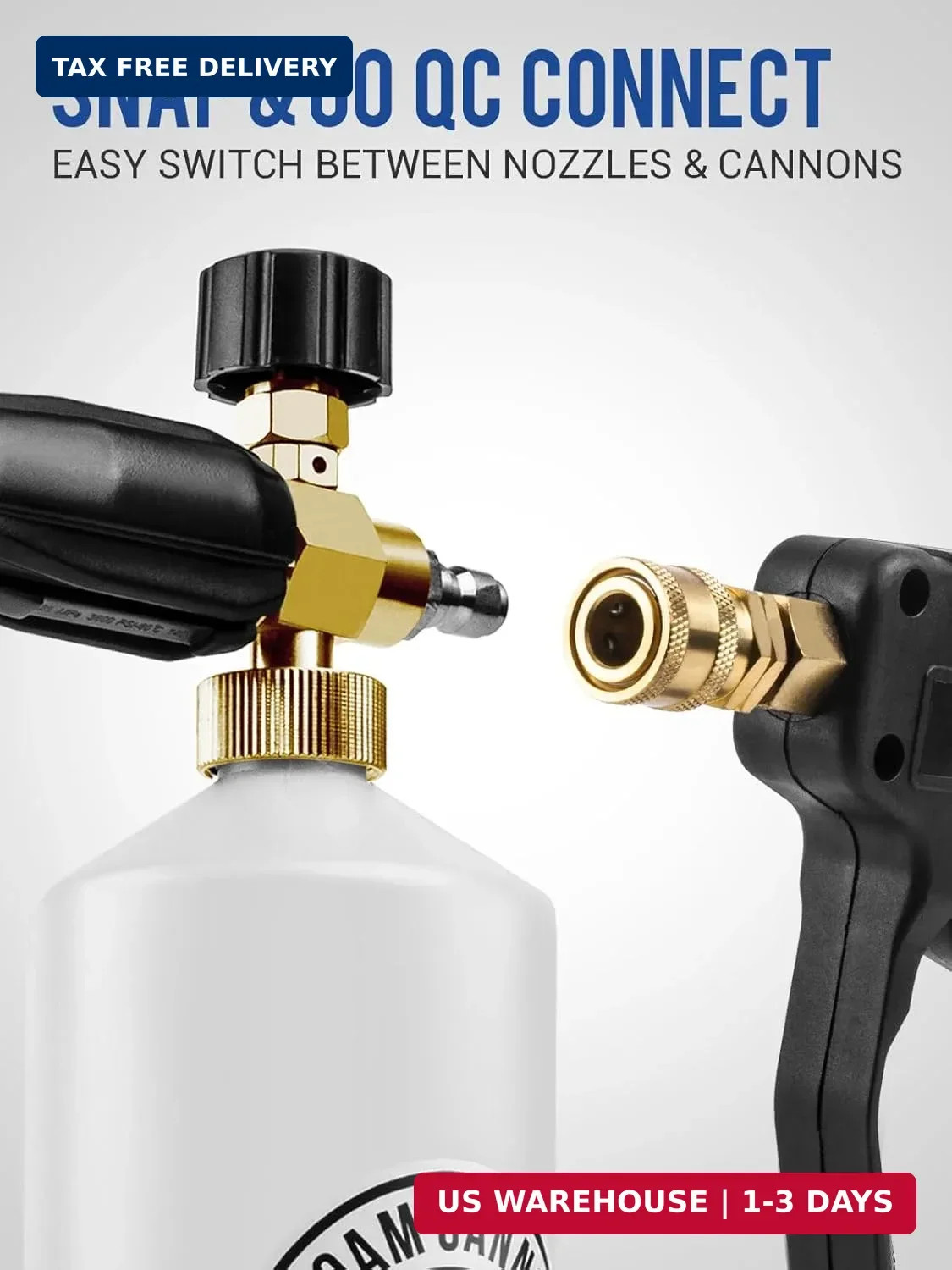 Foam Cannon for Pressure Washer, 4000psi Car Wash Foam Gun, 1 Liter Foam S