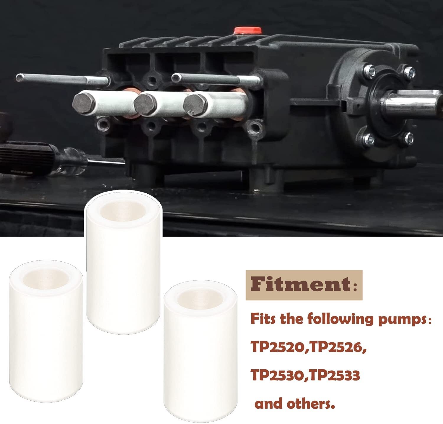 3-Pack 51040009 General Pump Piston Interpump Replace 15mm Ceramic for TP Pumps