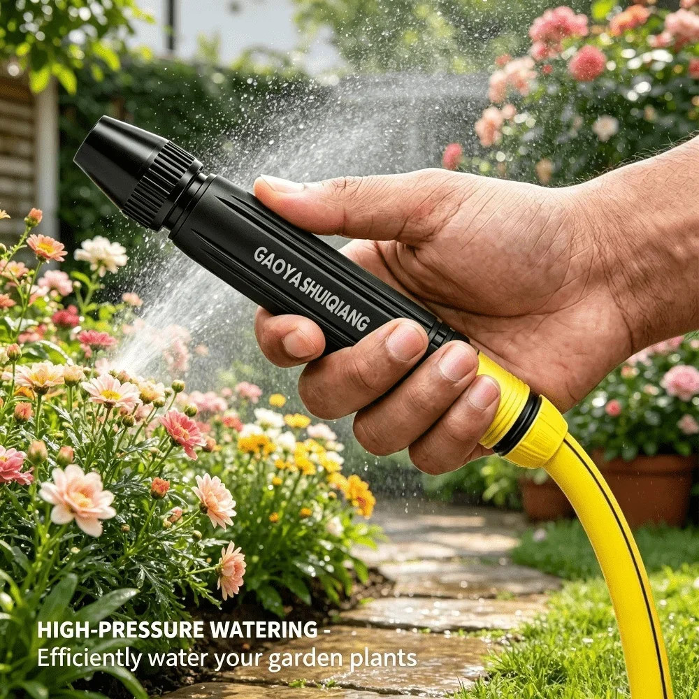 High Pressure Water Spray Gun Adjustable Nozzle Car Wash Garden Hose Cleaner