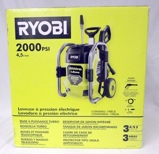 Brand New RYOBI 2,000 PSI Electric Pressure Washer!