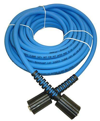 UBERFLEX Kink Resistant Pressure Washer Hose 1/4″ x 50′ 3,100 PSI with (2) 22MM