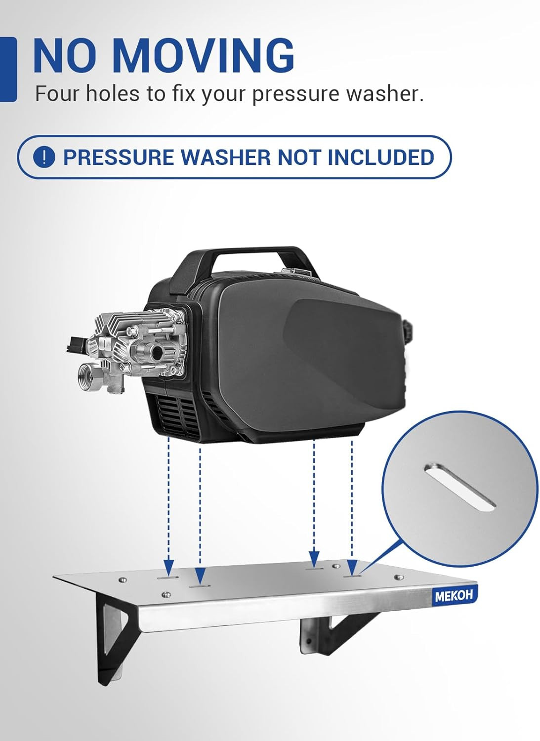 Wall Mount Pressure Washer Shelf 20″ X 10″ – Stainless Steel Pressure Washer Org