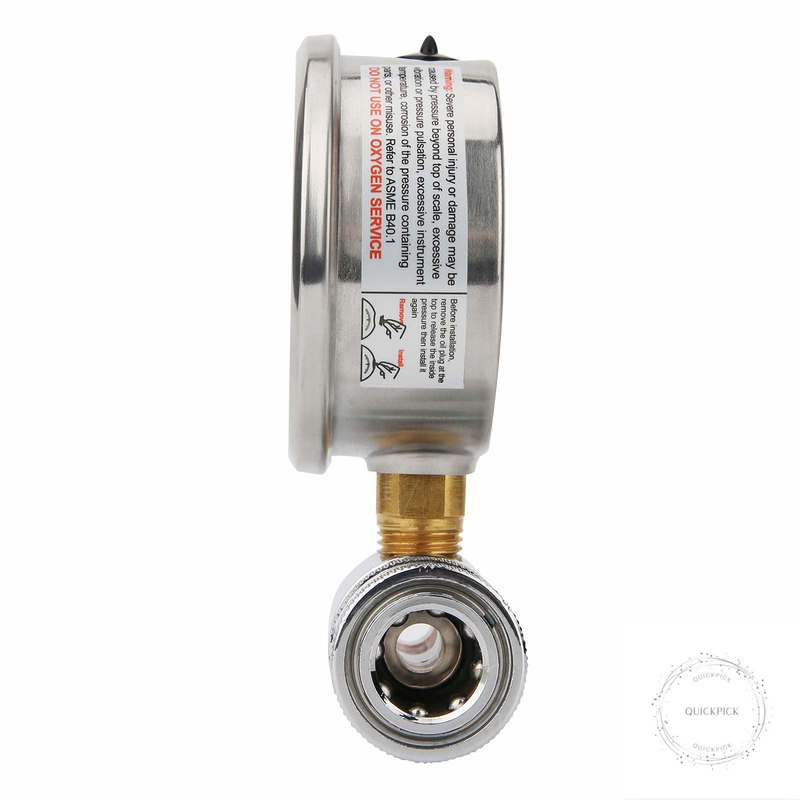 2-1/2″ Pressure Washer Pressure Gauge Kit, 3/8 Inch Quick Connect, 5000 psi Pres