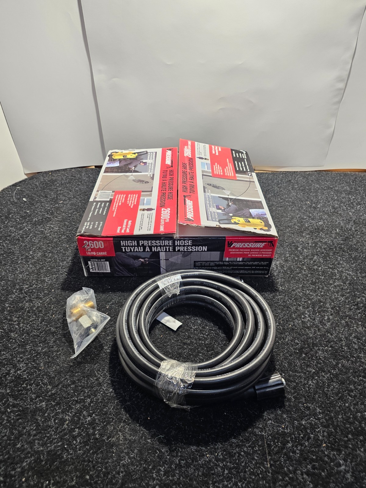 Valley Industries 25TPR14-MIT 25′ 2600 PSI High Pressure Washer Hose, Black