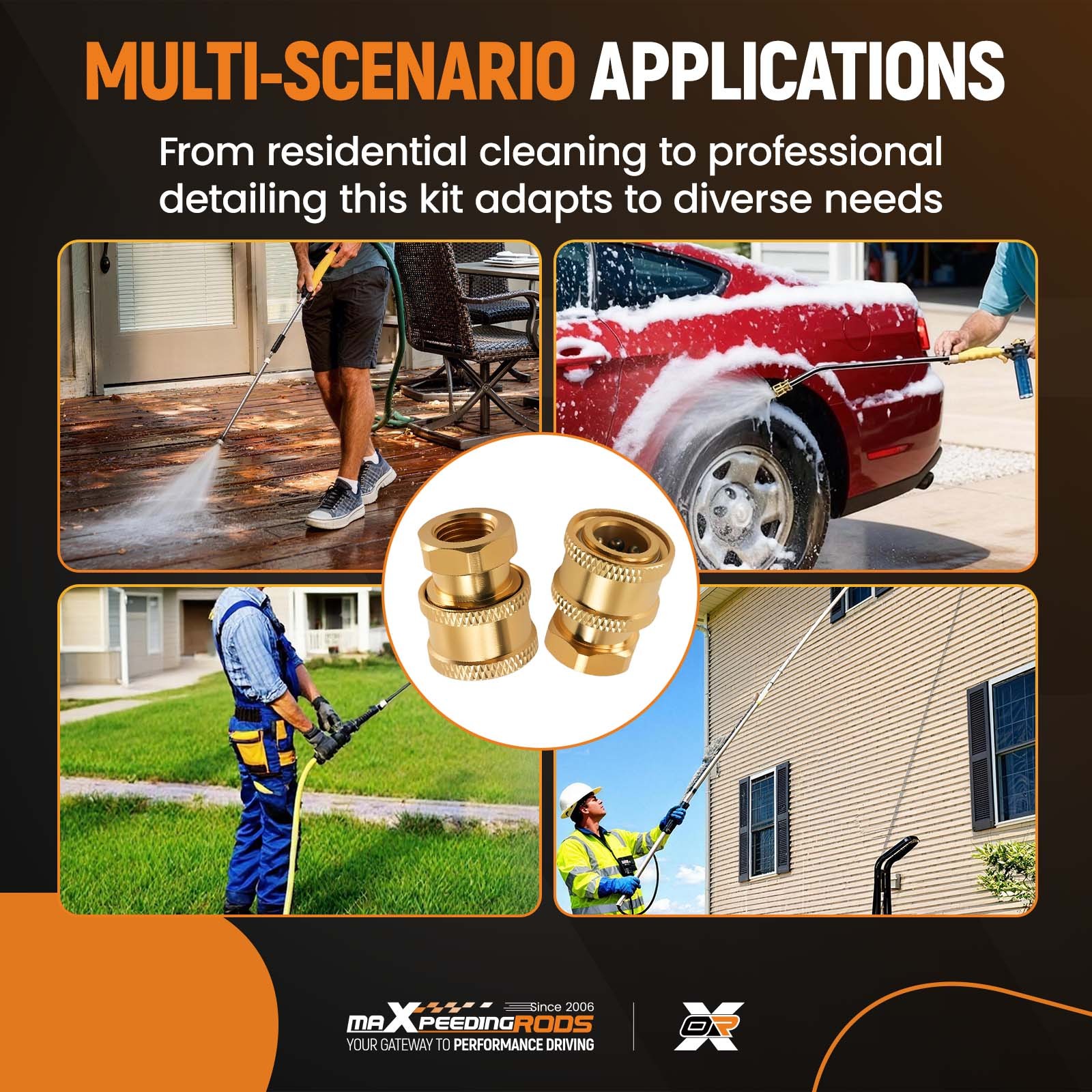 1/4″ Quick Connect Adapter to Female NPT Brass for Pressure Washer Pump 2PCS