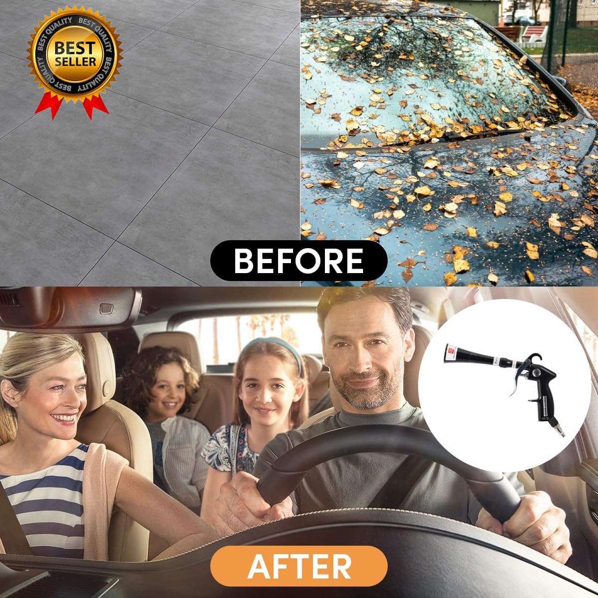 Tornado Air Blow Gun for Car Detailing High Pressure Dry Cleaning Gun with…