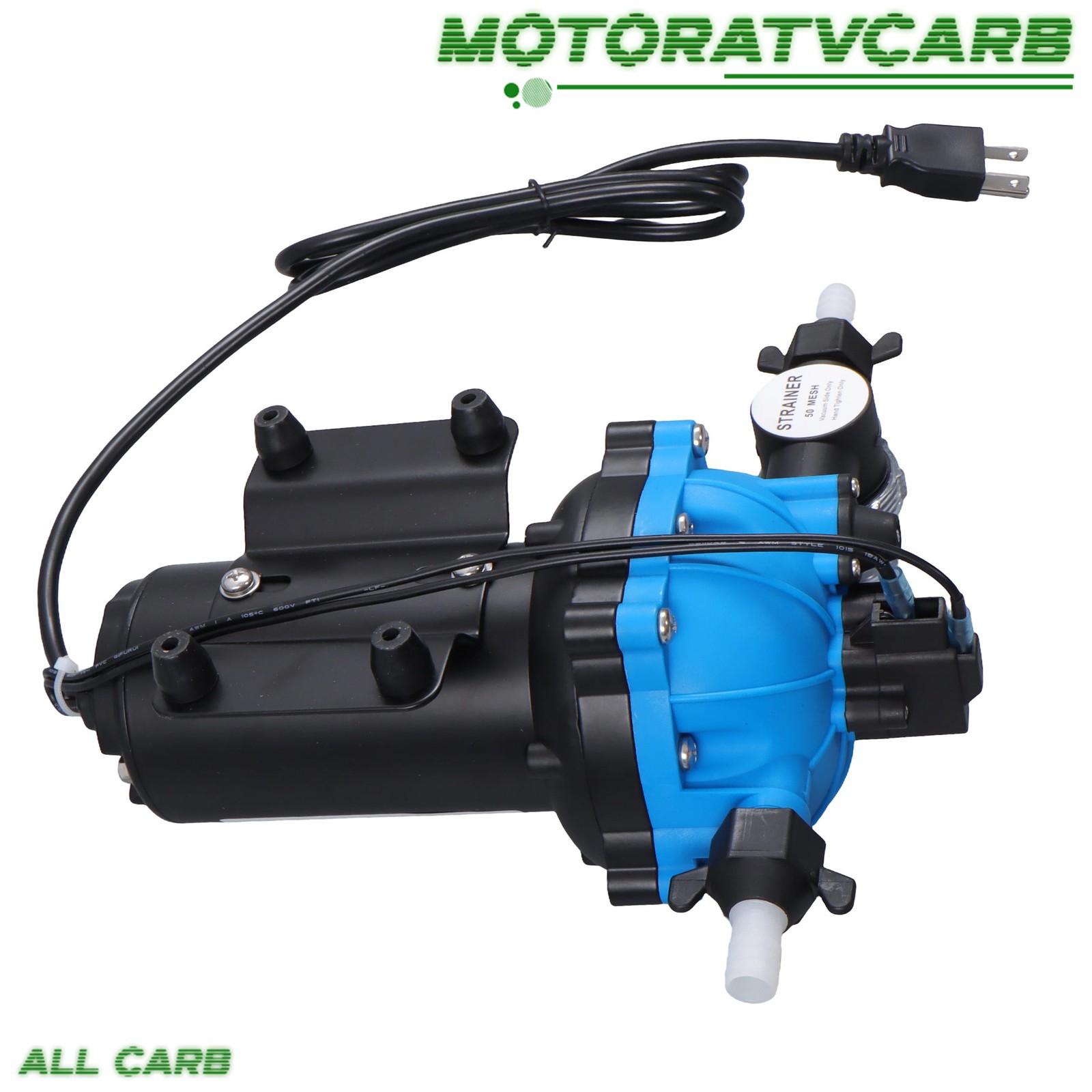 ALL-CARB Water Pressure Booster Diaphragm Pump 5-chamber 110V AC 80PSI 6GPM