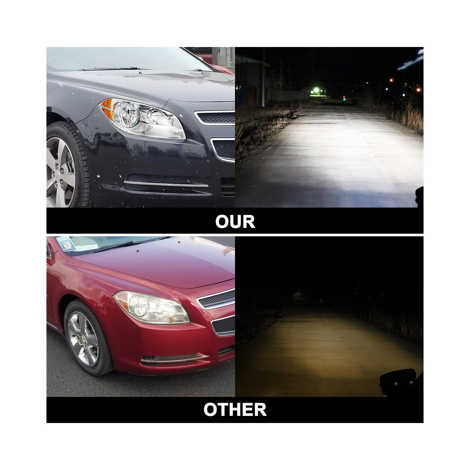 SOCKIR Headlight Assembly with Bulbs Compatible with 2008-2012 Chevy Malibu 4…