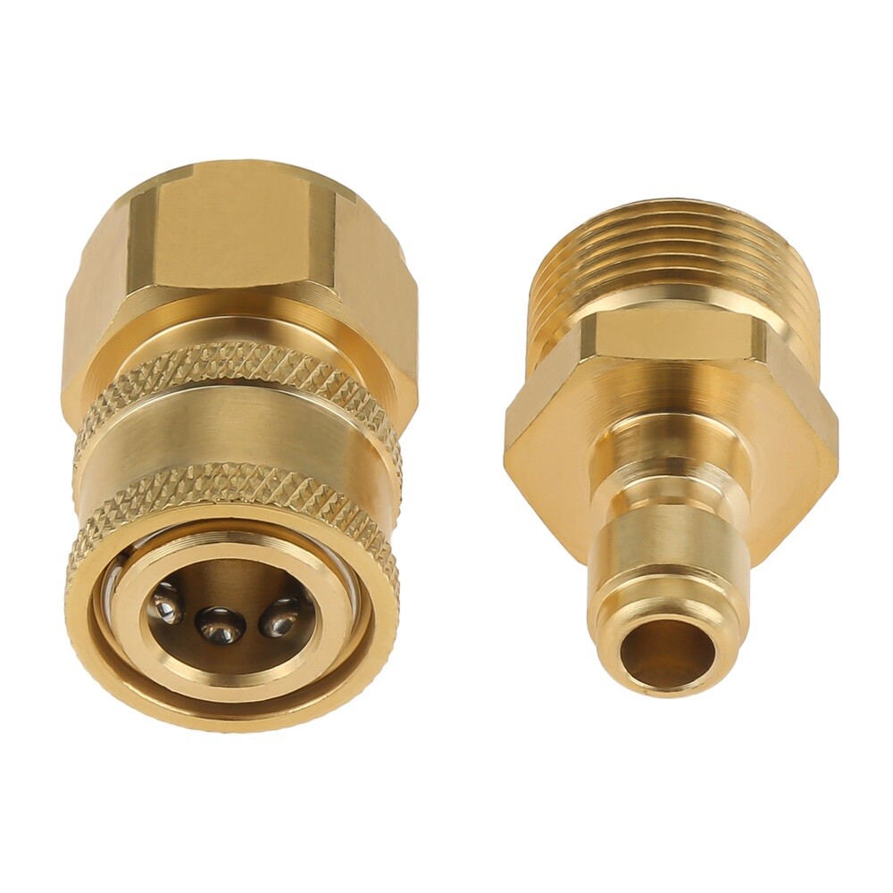 M22 Adapter Copper High Pressure Washer Gun Hose Pipe Quick Connector Convert
