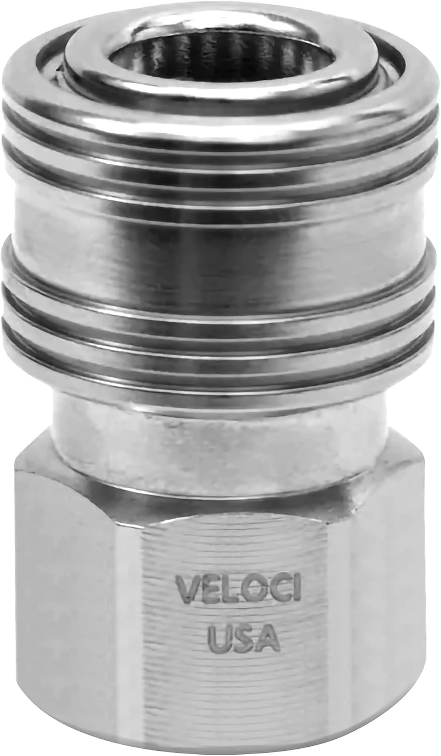 Veloci Prima 1/4″ Stainless Steel Female NPT Quick Coupler for Pressure Washer