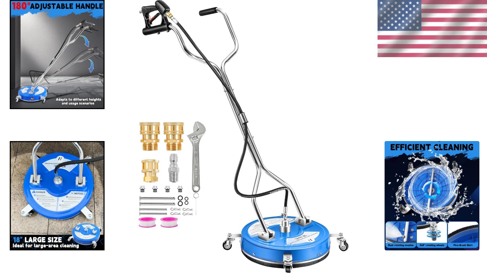 18” Professional Pressure Washer Surface Cleaner – Ultimate Outdoor Cleaning