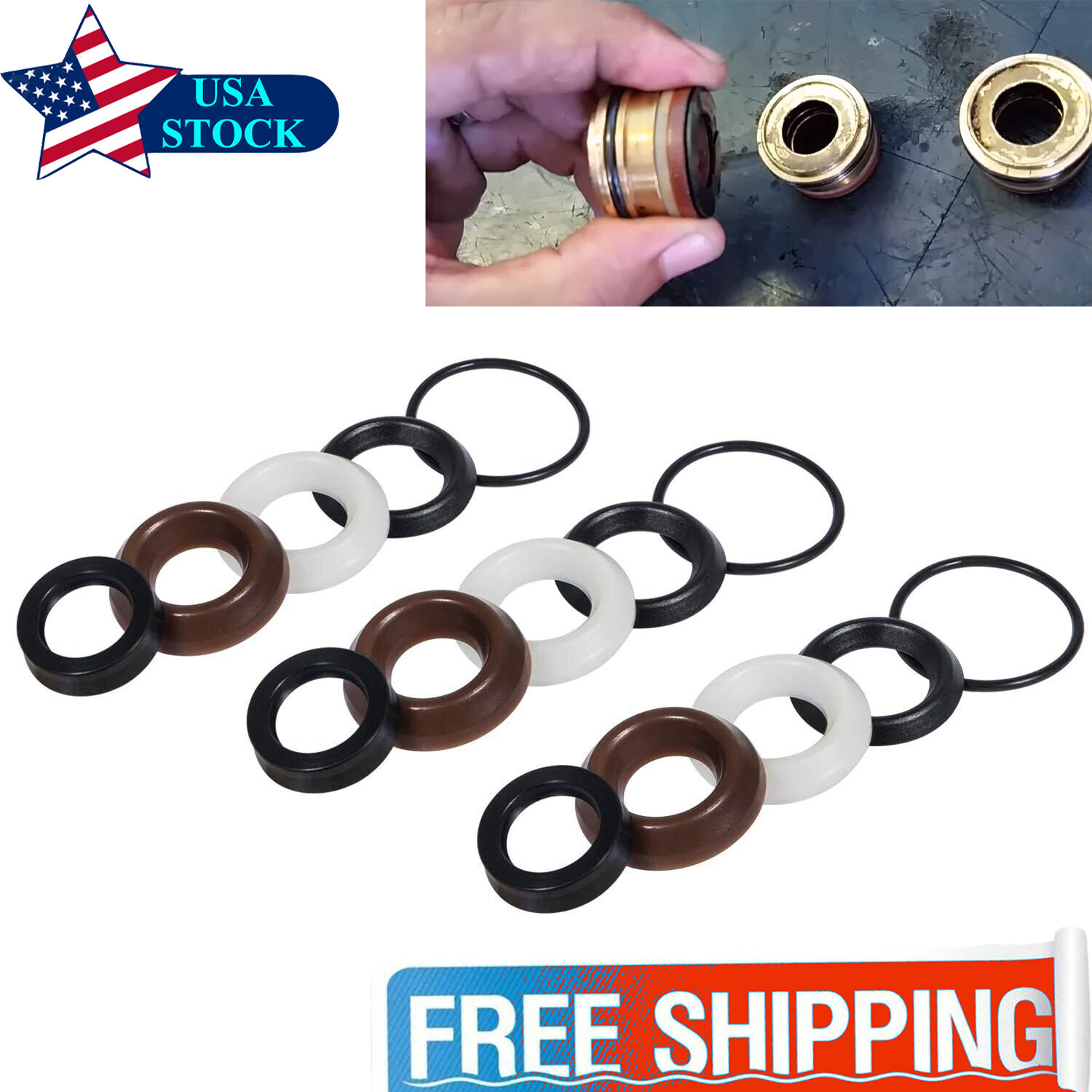 Pressure Washer Seal Kit 5019006400 for Comet Pump ZWD2530G , ZWD4030G, ZWD4040G