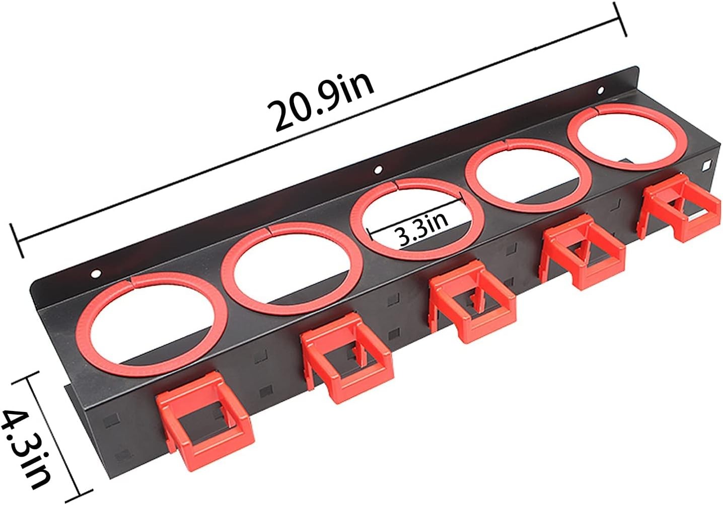 Spray Bottle Storage Rack Hanging Rail Car Beauty Shop Accessory 1, Black Red